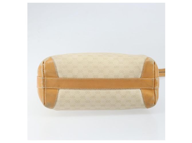 Gucci Borsa a spalla Micro GG Supreme in PVC Bianco Oro Auth bs33291 D'oro - vista 5