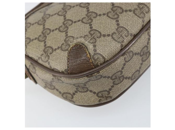 Borsa Sherry Line GG Supreme Web di GUCCI in PVC beige e oro 89 02 066 Auth bs33336 D'oro - vista 14