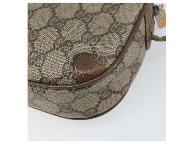 Borsa Sherry Line GG Supreme Web di GUCCI in PVC beige e oro 89 02 066 Auth bs33336 D'oro - vista 15