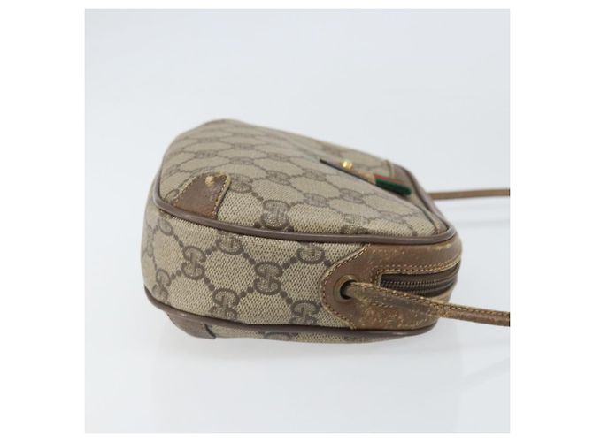Borsa Sherry Line GG Supreme Web di GUCCI in PVC beige e oro 89 02 066 Auth bs33336 D'oro - vista 3