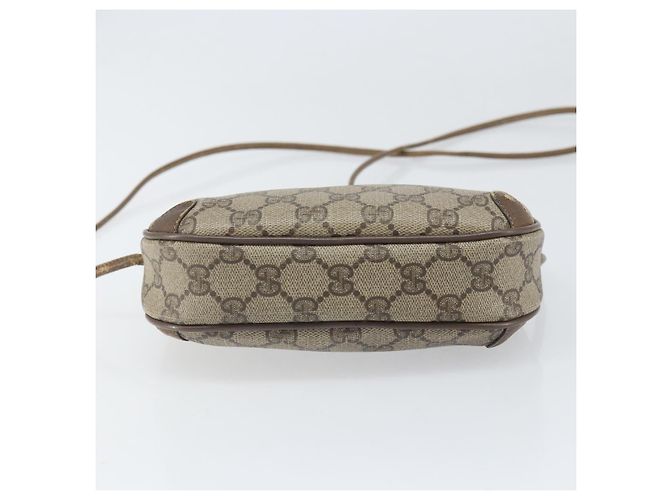 Borsa Sherry Line GG Supreme Web di GUCCI in PVC beige e oro 89 02 066 Auth bs33336 D'oro - vista 5
