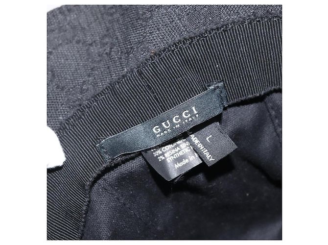 Gucci Cappello bucket GG Canvas Nero Auth hk3506 - vista 11