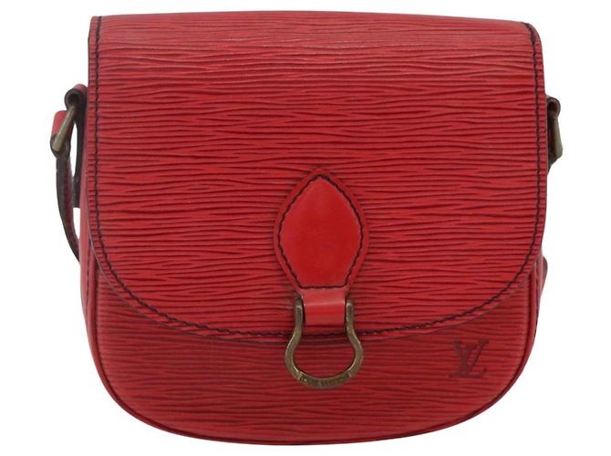 LOUIS VUITTON Borsa a Spalla Epi Saint Cloud PM Rossa M52217 LV Auth 171556 Rosso - vista 13