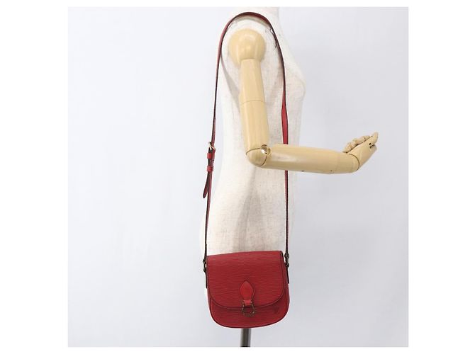LOUIS VUITTON Borsa a Spalla Epi Saint Cloud PM Rossa M52217 LV Auth 171556 Rosso - vista 25