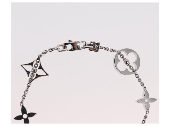 Bracciale Links Monogram Brassle LOUIS VUITTON in Oro 18K 750 Q95011 Auth 169935SM Bianco - vista 10