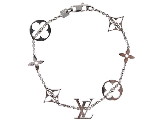 Bracciale Links Monogram Brassle LOUIS VUITTON in Oro 18K 750 Q95011 Auth 169935SM Bianco - vista 13