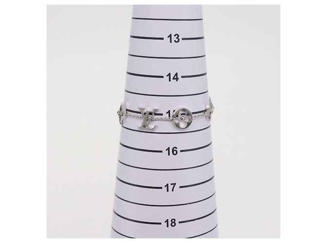 Bracciale Links Monogram Brassle LOUIS VUITTON in Oro 18K 750 Q95011 Auth 169935SM Bianco - vista 27