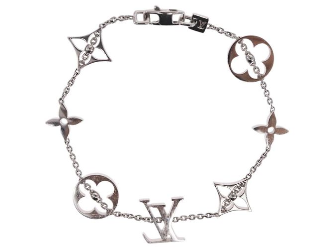 Bracciale Links Monogram Brassle LOUIS VUITTON in Oro 18K 750 Q95011 Auth 169935SM Bianco - vista 6