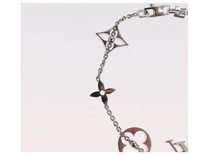 Bracciale Links Monogram Brassle LOUIS VUITTON in Oro 18K 750 Q95011 Auth 169935SM Bianco - vista 8