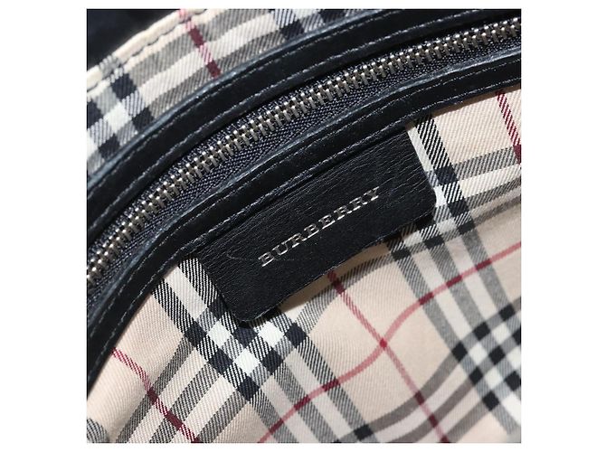 Borsa a mano in pelle nera e argento autentica BA10370 di BURBERRY Nero - vista 11