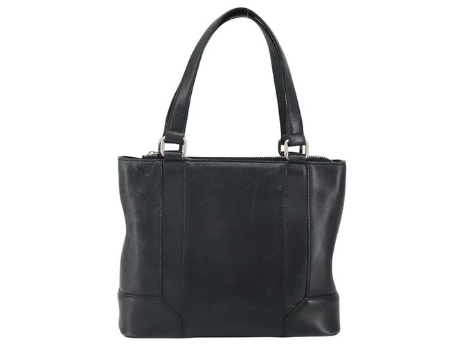 Borsa a mano in pelle nera e argento autentica BA10370 di BURBERRY Nero - vista 13