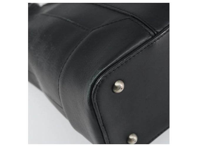 Borsa a mano in pelle nera e argento autentica BA10370 di BURBERRY Nero - vista 15