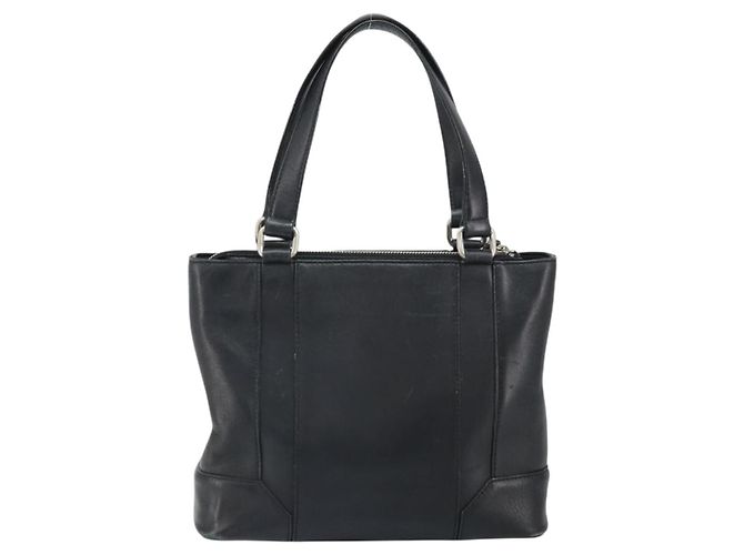 Borsa a mano in pelle nera e argento autentica BA10370 di BURBERRY Nero - vista 2
