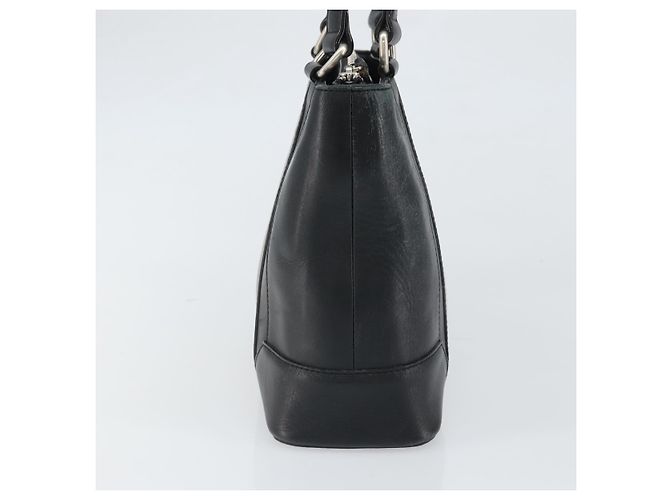 Borsa a mano in pelle nera e argento autentica BA10370 di BURBERRY Nero - vista 3