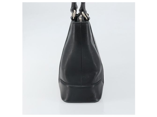 Borsa a mano in pelle nera e argento autentica BA10370 di BURBERRY Nero - vista 4