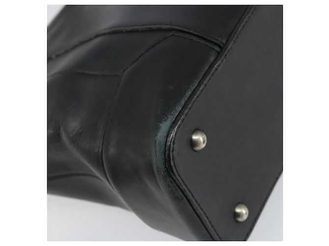 Borsa a mano in pelle nera e argento autentica BA10370 di BURBERRY Nero - vista 9
