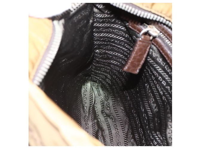 Borsa a Spalla PRADA in Nylon Beige Argento Autentica bs33257 - vista 20