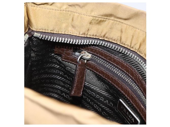 Borsa a Spalla PRADA in Nylon Beige Argento Autentica bs33257 - vista 21