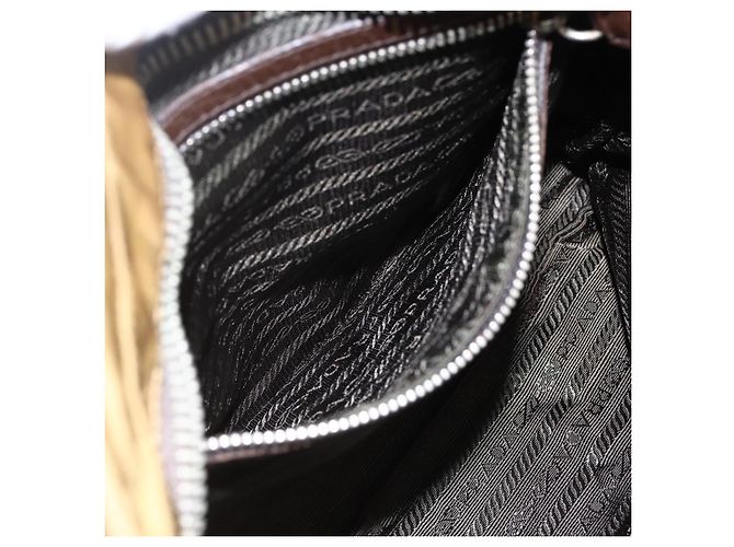 Borsa a Spalla PRADA in Nylon Beige Argento Autentica bs33257 - vista 22