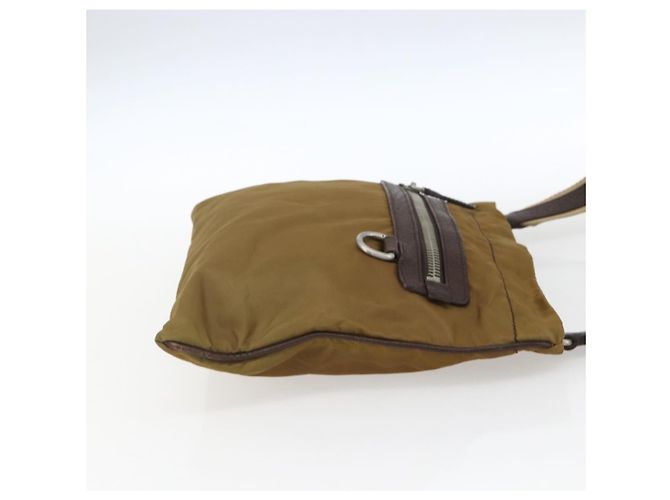 Borsa a Spalla PRADA in Nylon Beige Argento Autentica bs33257 - vista 4