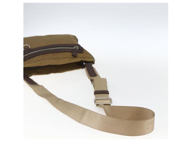 Borsa a Spalla PRADA in Nylon Beige Argento Autentica bs33257 - vista 7