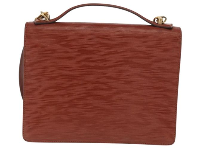 LOUIS VUITTON Borsa a Mano Epi Monceau 28 Marrone M52123 LV Auth 170765 - vista 2