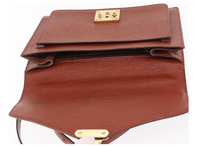 LOUIS VUITTON Borsa a Mano Epi Monceau 28 Marrone M52123 LV Auth 170765 - vista 20