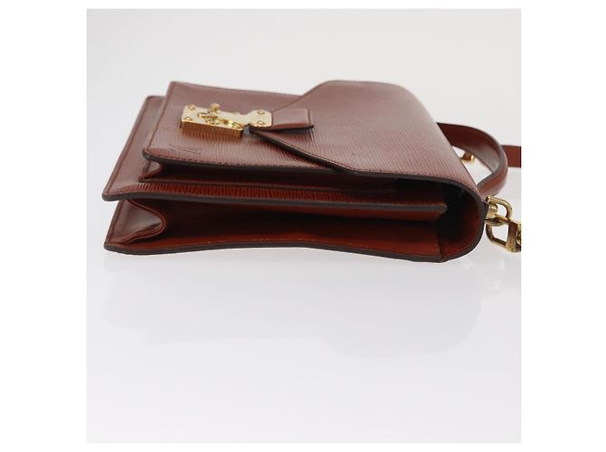 LOUIS VUITTON Borsa a Mano Epi Monceau 28 Marrone M52123 LV Auth 170765 - vista 3