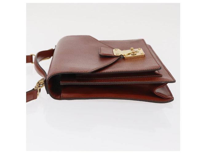LOUIS VUITTON Borsa a Mano Epi Monceau 28 Marrone M52123 LV Auth 170765 - vista 4