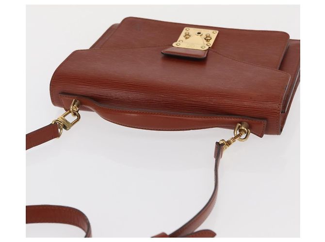 LOUIS VUITTON Borsa a Mano Epi Monceau 28 Marrone M52123 LV Auth 170765 - vista 6