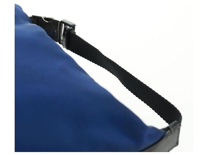 Borsa a Spalla PRADA Nylon 2way Blu Argento Auth 161702M - vista 14