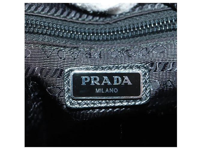 Borsa a Spalla PRADA Nylon 2way Blu Argento Auth 161702M - vista 21