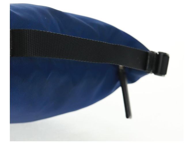 Borsa a Spalla PRADA Nylon 2way Blu Argento Auth 161702M - vista 7