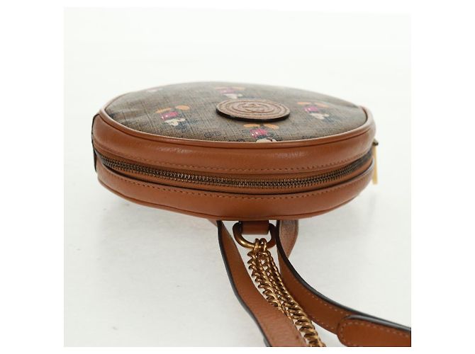 Gucci Zaino Disney Micro GG Supreme in PVC beige e oro 603730 Auth 159823M D'oro - vista 6
