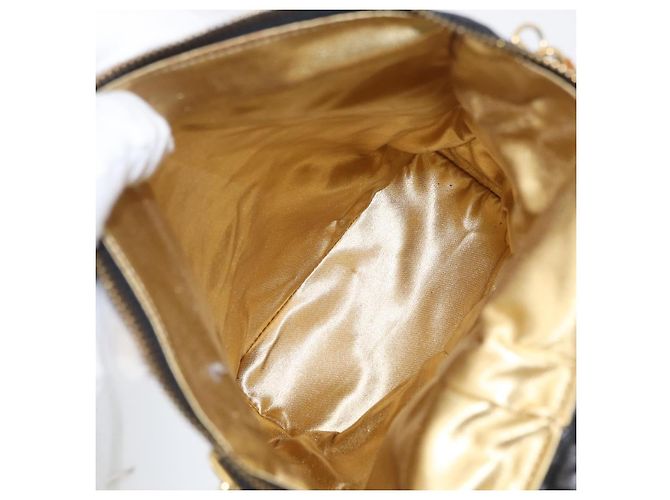 Borsa a Spalla Salvatore Ferragamo Nylon Nero Oro Auth BA10654 D'oro - vista 11