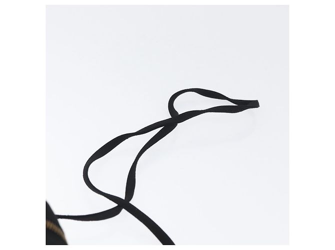 Borsa a Spalla Salvatore Ferragamo Nylon Nero Oro Auth BA10654 D'oro - vista 14
