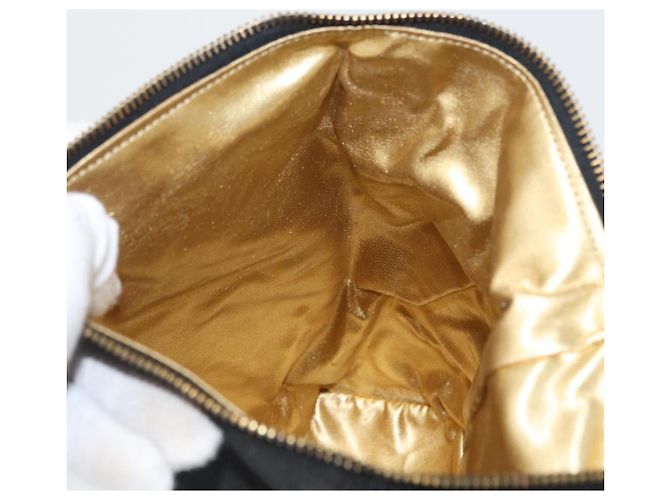 Borsa a Spalla Salvatore Ferragamo Nylon Nero Oro Auth BA10654 D'oro - vista 19