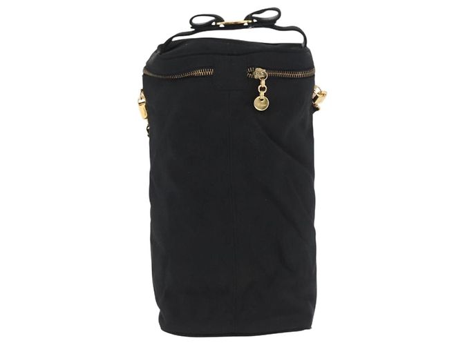 Borsa a Spalla Salvatore Ferragamo Nylon Nero Oro Auth BA10654 D'oro - vista 2