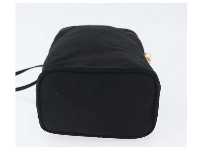 Borsa a Spalla Salvatore Ferragamo Nylon Nero Oro Auth BA10654 D'oro - vista 5