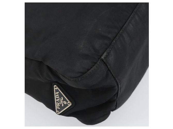 Prada Tote Bag aus schwarzem Nylon mit Silber authentisch bs33240 - Ansicht 16