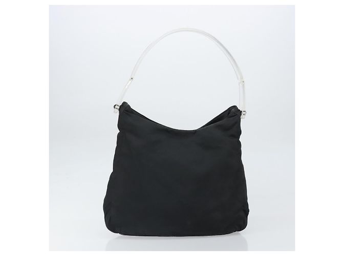 Prada Tote Bag aus schwarzem Nylon mit Silber authentisch bs33240 - Ansicht 2