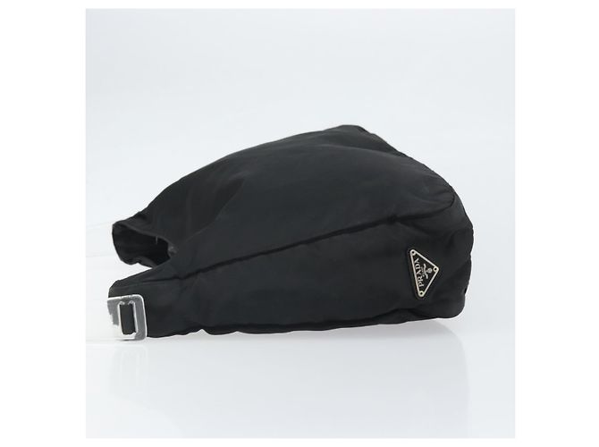 Prada Tote Bag aus schwarzem Nylon mit Silber authentisch bs33240 - Ansicht 4