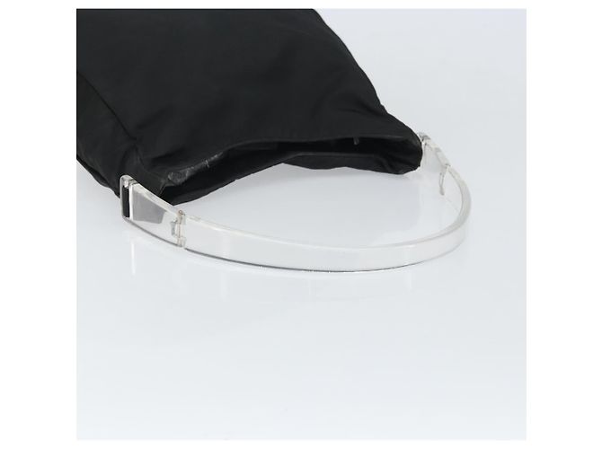 Prada Tote Bag aus schwarzem Nylon mit Silber authentisch bs33240 - Ansicht 7