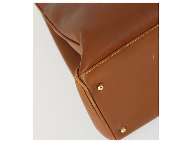 Borsa a mano in pelle GUCCI Bamboo 2 in 1 Marrone Oro 002 123 0322 Auth 165977 D'oro - vista 16