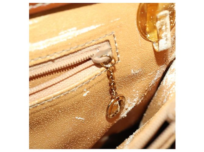 Borsa a mano in pelle GUCCI Bamboo 2 in 1 Marrone Oro 002 123 0322 Auth 165977 D'oro - vista 22