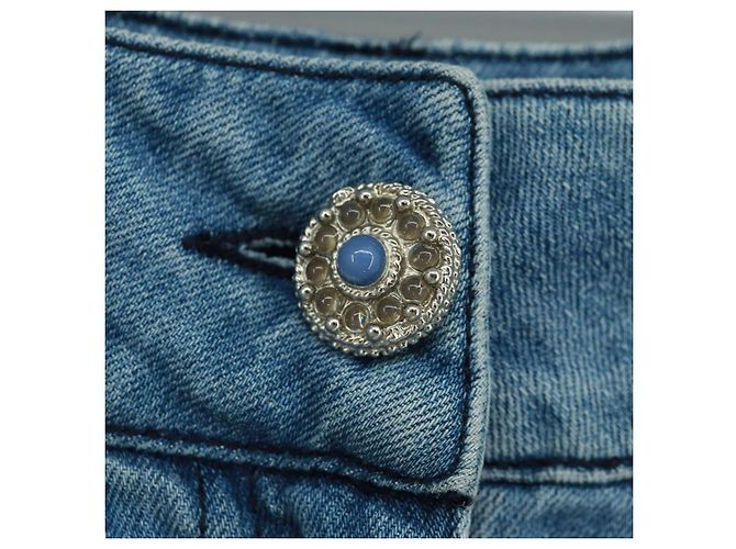 FALDA CHANEL DENIM AZUL CC Auth 169950V - vista 3