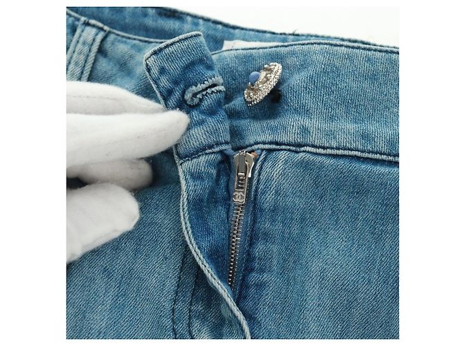 FALDA CHANEL DENIM AZUL CC Auth 169950V - vista 5