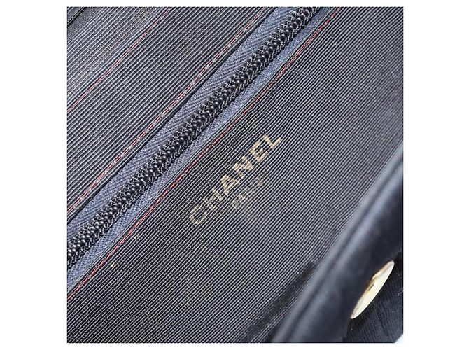 CHANEL Mademoiselle Borsa a Spalla con Catena Velluto Nero Oro CC Auth bs33251 D'oro - vista 11