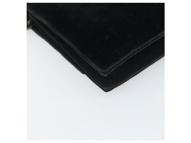 CHANEL Mademoiselle Borsa a Spalla con Catena Velluto Nero Oro CC Auth bs33251 D'oro - vista 16