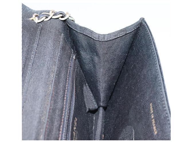CHANEL Mademoiselle Borsa a Spalla con Catena Velluto Nero Oro CC Auth bs33251 D'oro - vista 18